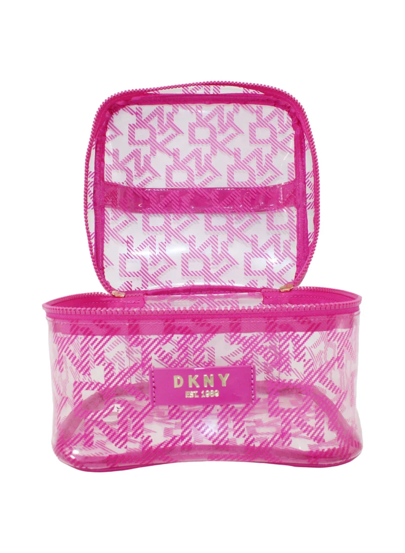 DKNY DKNY Lucid Dream Train Case Cosmetic Bag, Travel Make up Bag Small, Small Lightweight Cosmetic Bag Storage Bag, Small Makeup Bag, Travel Toiletry Bag