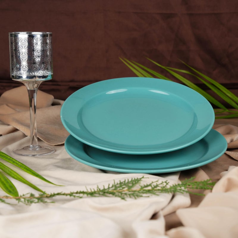 Caffeine Ceramic Handmade Stoneware Sapphire Blue Quarter Plate 7”(Set of 4 Dishwasher & Microwave Safe) - Image 2