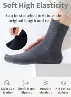 Lullaxx Lullaxx 5 Pairs of Men's 100% Cotton Socks: Dress Socks, Mid-calf Socks, Wicking and Moisture-Resistant  - Image 4