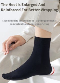 Lullaxx Lullaxx 5 Pairs of Men's 100% Cotton Socks: Dress Socks, Mid-calf Socks, Wicking and Moisture-Resistant  - Image 5
