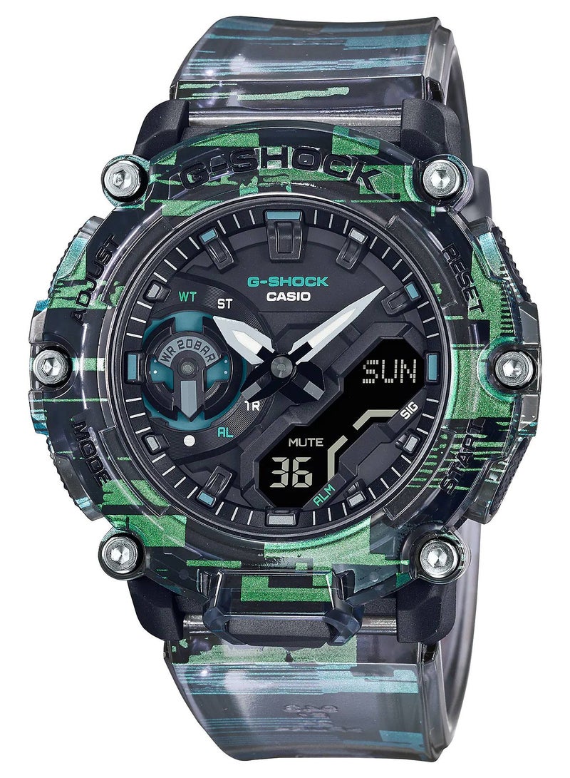 Water Resistant Analog-Digital Resin Band Watch GA-2200NN-1A