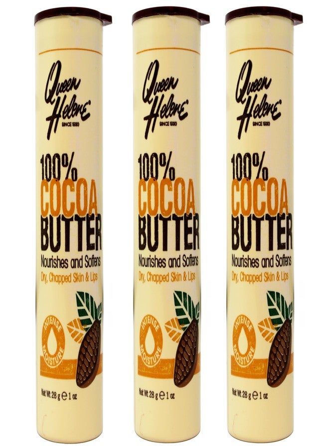 Queen Helene 100% Cocoa Butter Stick – Nourishes & Softens Dry, Chapped Skin and Lips – On-the-Go Tube – 1 oz (Pack of 3 - Image 1