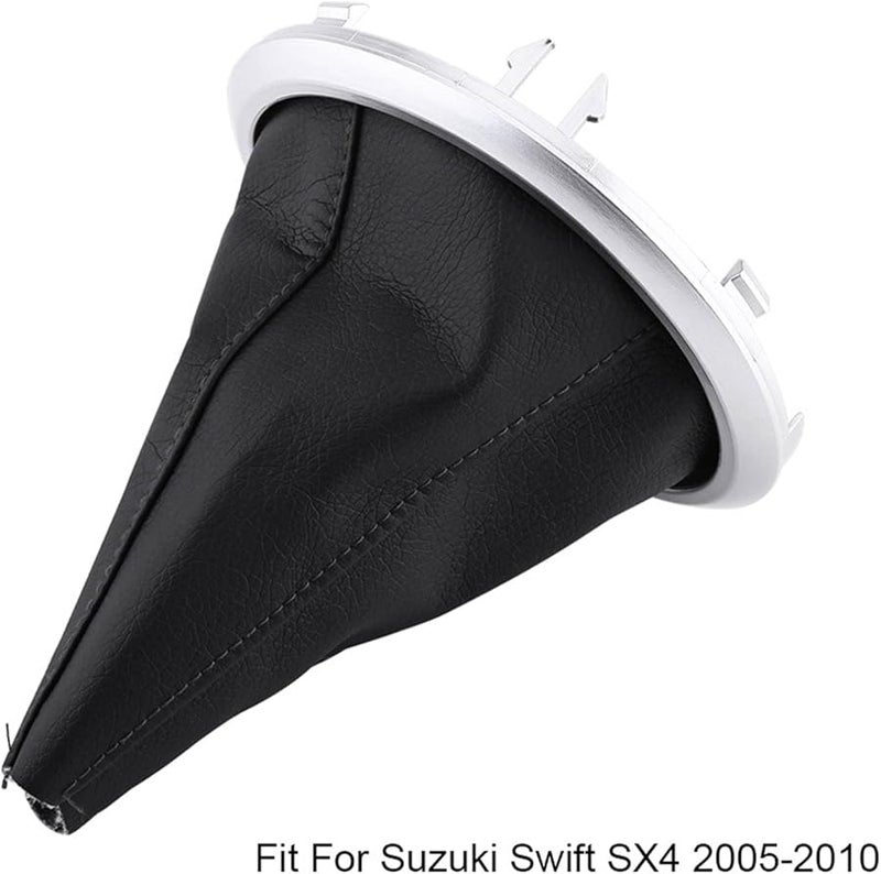 Black Pu Leather Manual Shifter Boot Cover For Suzuki Swift Sx4 2005 2010 - Image 4