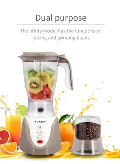 sokany Electric Countertop Blender, Multifunction Mixer, Juicer, Grinder, with Grinder Cup, 1.5L, 600W, 2-Speeds, SK-158, White  - Image 5