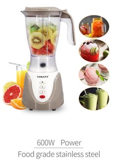 sokany Electric Countertop Blender, Multifunction Mixer, Juicer, Grinder, with Grinder Cup, 1.5L, 600W, 2-Speeds, SK-158, White  - Image 2