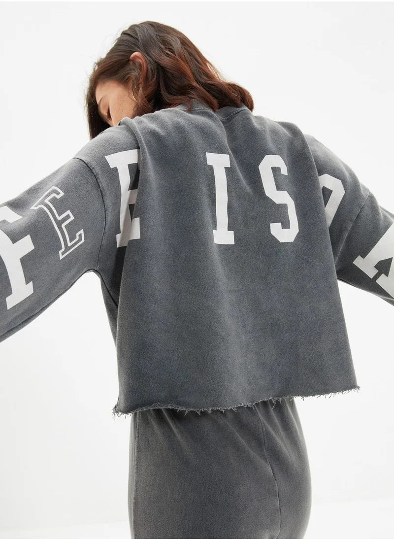 trendyol Crew Neck Knitted Sweatshirt