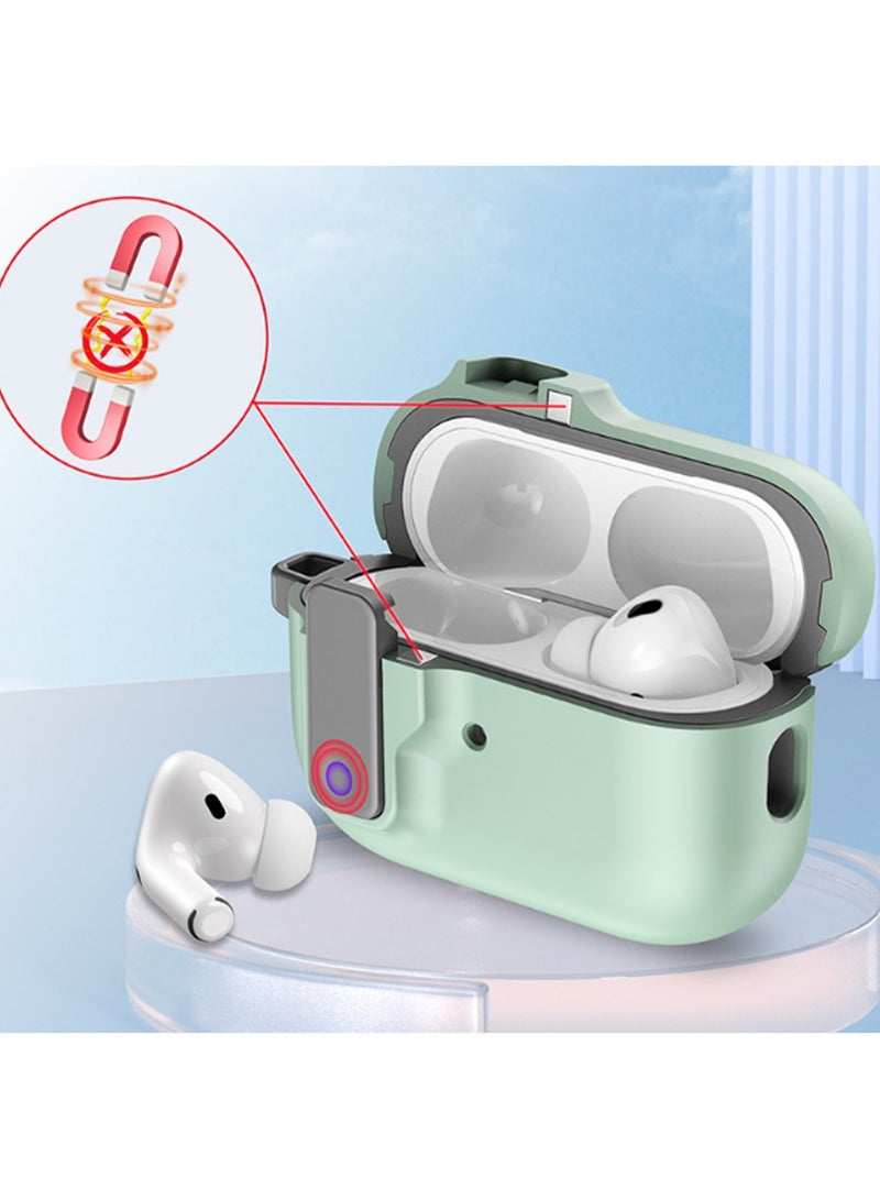 Green Pop-Up Protective Case Airpods 4th Generation (2024) Shockproof Soft Silicone Protective Case, Protective Earphone Box Bluetooth Earphone Case - Image 2