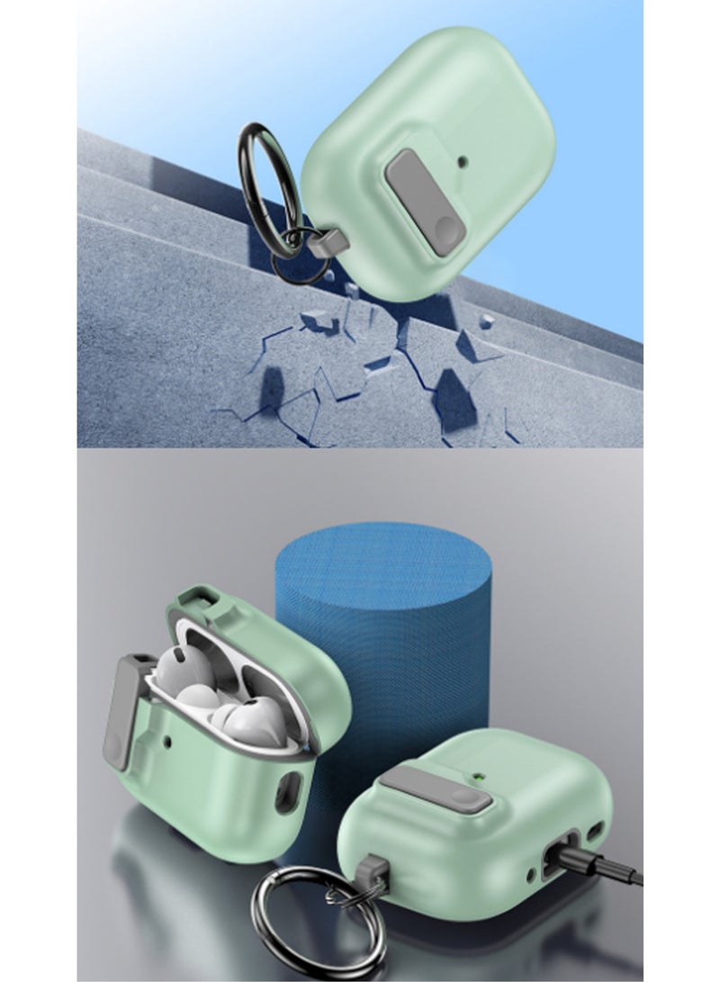 Green Pop-Up Protective Case Airpods 4th Generation (2024) Shockproof Soft Silicone Protective Case, Protective Earphone Box Bluetooth Earphone Case - Image 3