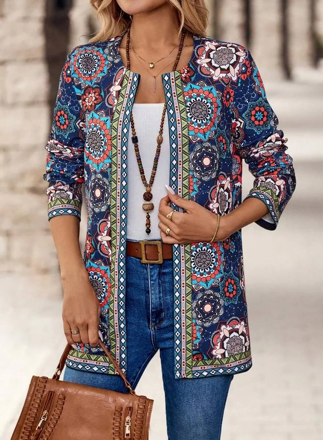 تايك تو Take Two Printed Long Sleeve T-Shirt and Trousers Set