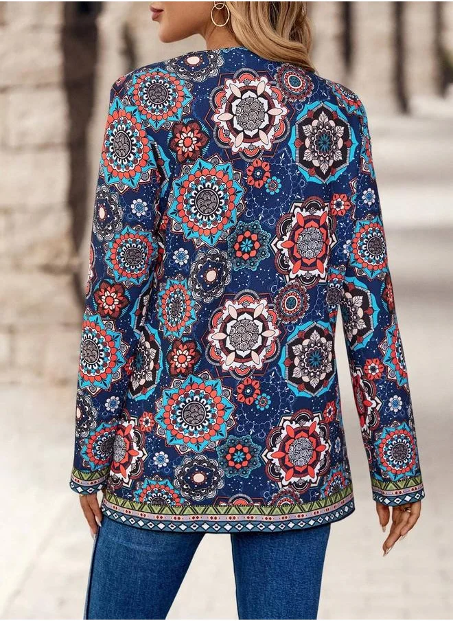 Take Two Take Two Printed Long Sleeve T-Shirt and Trousers Set
