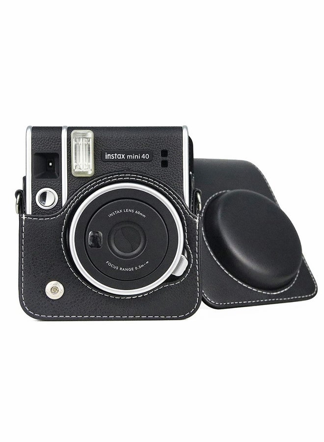 Camera Case for Mini 40， Instant Camera Protective Case Compatible with Instax Mini 40 Instant Film Camera (Black)  - Image 1