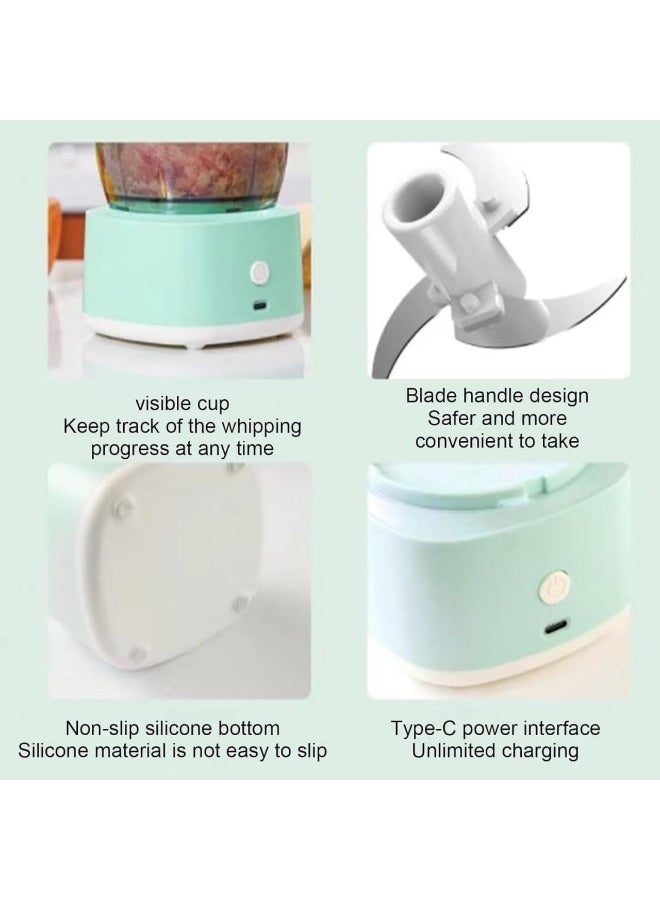 Electric Food Chopper Mini Chopper, Perfect for Garlic, Onion, Fruits, Vegetables, with 2 Stainless Steel Blades, 250ml  - Image 4