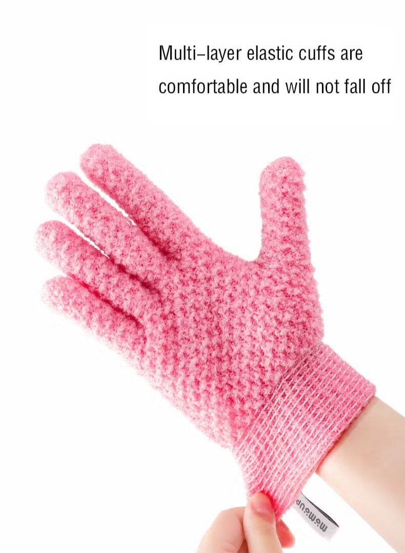 Loquat 8 Pieces Exfoliating Gloves (4 Pieces Pink and 4 Pieces Blue), High Quality Exfoliating Gloves for Face Washing, Bathing, Spa, Massage, Body Scrub, Exfoliating Scrub, Remove Dead Skin - Image 4