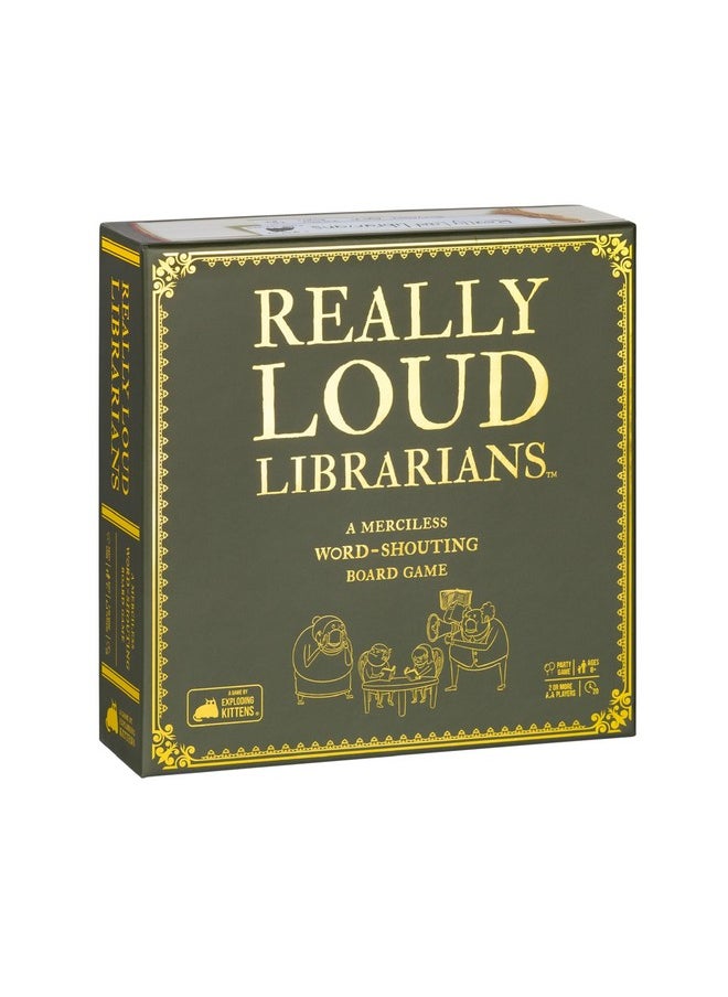 Exploding Kittens LLC Exploding Kittens Presents Really Loud Librarians - Fast-Paced Board Games for Adults and Kids Age 8 and Up, Perfect Family Night Fun & Parties, Word-Shouting Family Games, Easy to Learn  - Image 1
