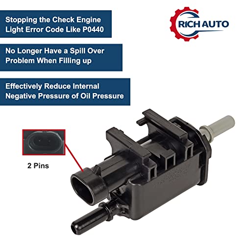 RICH AUTO RICH Vapor Canister Purge Valve Compatible with 2004-2020 Chevy Tahoe Silverado Suburban Malibu GMC Sierra Yukon Part # 214-1680 911-032 2141680 - Image 3