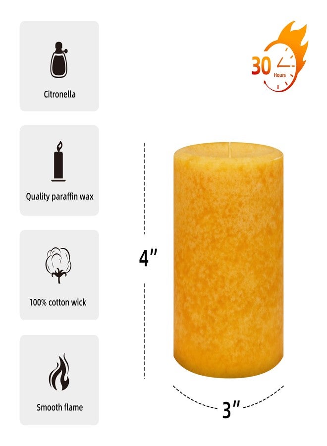 Jeco Inc. 3 Inch x 4 Inch Pumpkin Spice Scented Pillar Candle, 3 X 4 inch, Mustard Yellow - Image 3