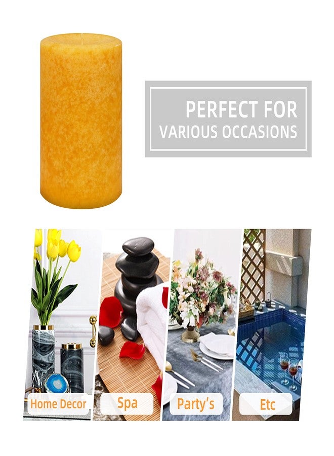 Jeco Inc. 3 Inch x 4 Inch Pumpkin Spice Scented Pillar Candle, 3 X 4 inch, Mustard Yellow - Image 4