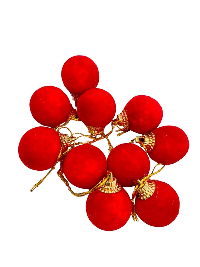 Evisha 12 Balls 12 Drum 6 Red Small Santa Theme Christmas Tree Hanging Ornaments and 3 Ft Artificial Christmas Tree for Christmas Party Decoration - Image 2