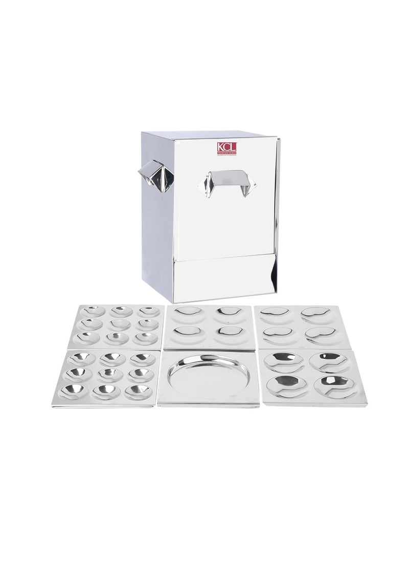 KCL - KCL Stainless Steel - Trivia Idli Maker | Include 3 Regular, 2 Mini & 1 Tatte Idli Plate | Hotel Type Rectangular Shape Idli Steamer For Home | Restaurant Type Soft & Fluffy Idli | Induction Base - Image 1