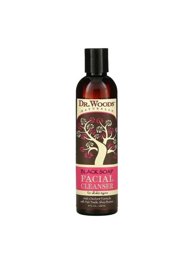 Dr. Woods Facial Cleanser Black Soap 8 fl oz 236 ml  - Image 1