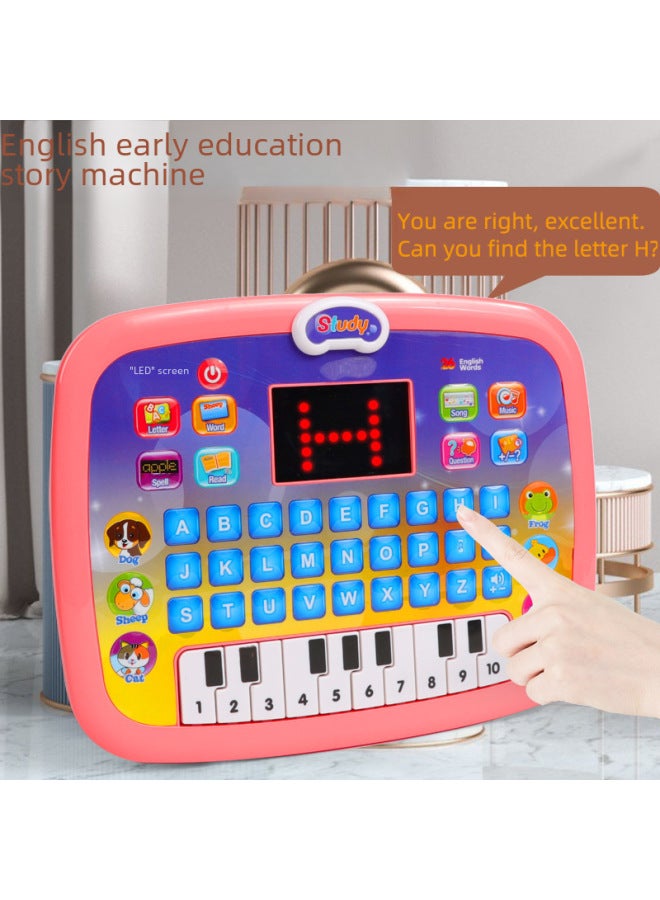 【Strict Selection】 LED Tablet Learning Machine English Early Education Intelligent Story Machine Large Capacity Multifunctional Educational Toys-Color:LED Tablet Learning Machine (light Blue) - Image 2