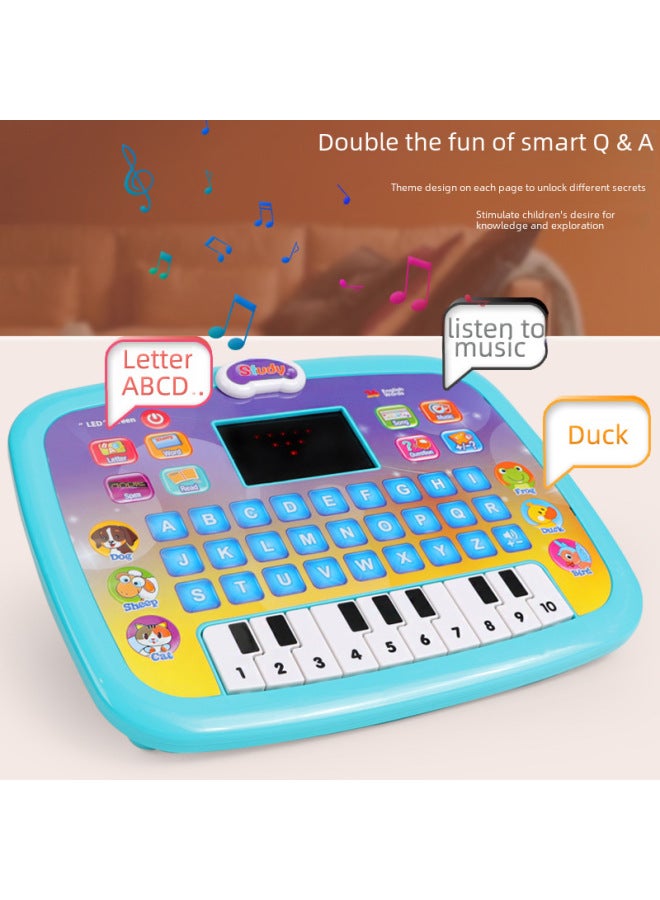 【Strict Selection】 LED Tablet Learning Machine English Early Education Intelligent Story Machine Large Capacity Multifunctional Educational Toys-Color:LED Tablet Learning Machine (light Blue) - Image 4