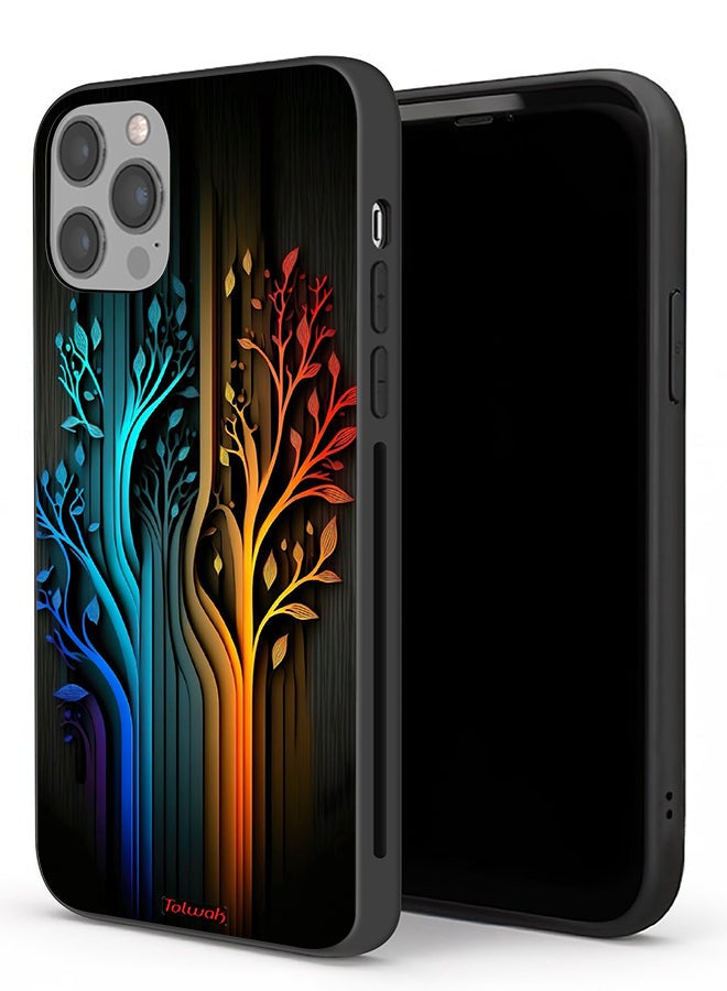 Tolwak Apple iPhone 12 Pro Max Protective Case Tree Leaves Art - Image 1