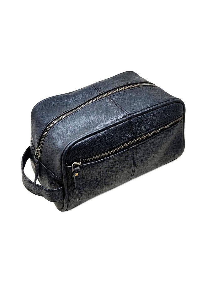 jaald Leather Utility Toiletry Bag Travel Dopp Kit Shaving Kit Make Up Kit Organizer - Image 1