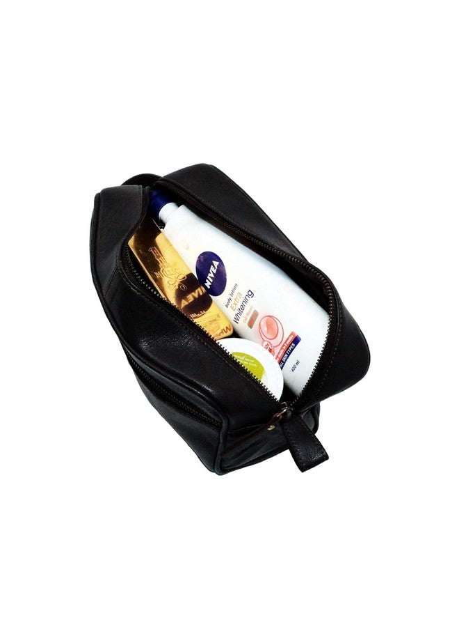 jaald Leather Utility Toiletry Bag Travel Dopp Kit Shaving Kit Make Up Kit Organizer - Image 5