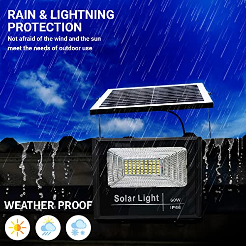 Epyz 60Watt Solar Flood Light Outdoor Waterproof Double Colour Light for Garden, Home, Patio, Lawn, Garage, [ 81LED, 11000mAh, Pack of 1, Warm Yellow & Cold White ] - Image 5
