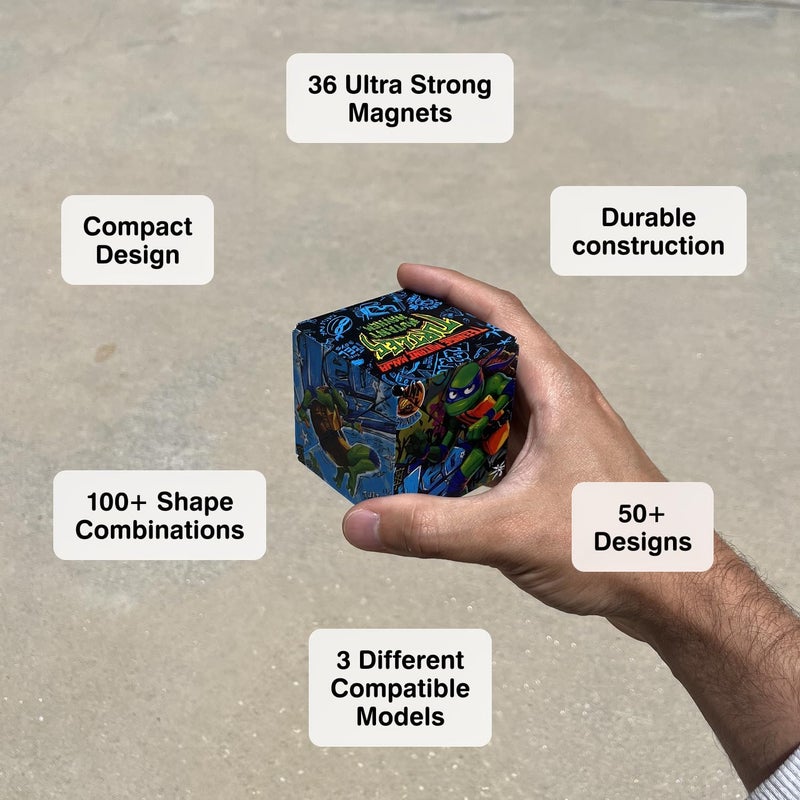 Shashibo Shape Shifting Box - STEM Fidget Toy with Ultra Strong Magnets - Sensory Puzzle Cube Transforms Into 100+ Shapes (Cosmos) - Image 4