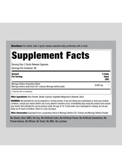 Piping Rock Moringa Oleifera 6000Mg ; 180 Capsules ; Leaf Concentrated Extract ; Herbal Supplement ; Nongmo Gluten Free  - Image 3