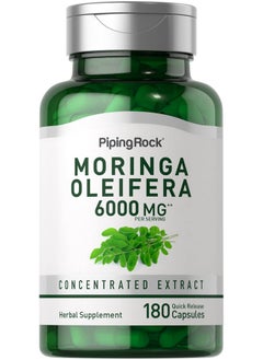 Piping Rock Moringa Oleifera 6000Mg ; 180 Capsules ; Leaf Concentrated Extract ; Herbal Supplement ; Nongmo Gluten Free  - Image 2