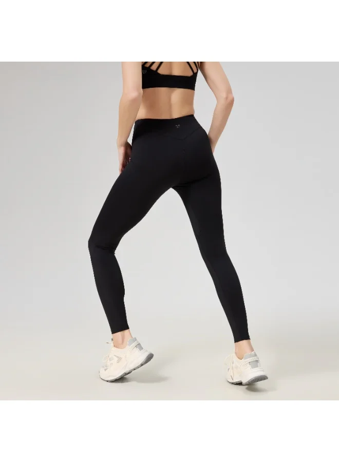 أﻣورﻛس ليقنز رياضي نسائي بخصر عالٍ من AMORXE – ليقنز طويل مطاطي للتحكم بالبطن، غير شفاف، مثالي للجيم والتمارين والجري واللياقة، تصميم نحات للجسم، كبير جدًا، أسود