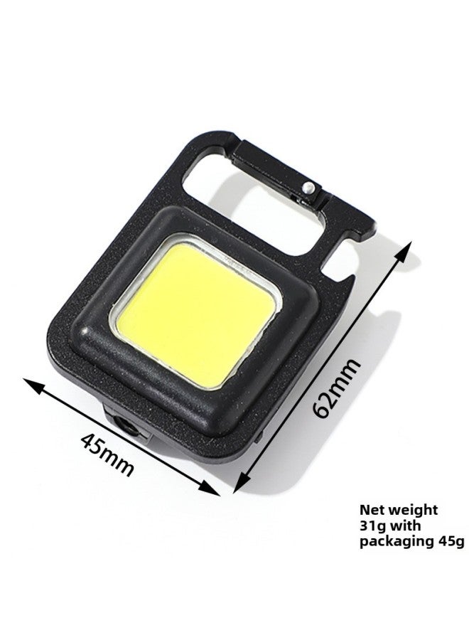Multi-functional Portable Keychain Light COB Light Source Outdoor Camping Portable Strong Magnetic Mini Work Light-Color:Square Keychain Light  - Image 3