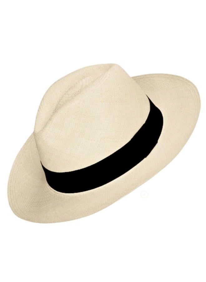 Gamboa Panama Hat Men Fedora Hats for Men Womens Straw Hat Summer Hat Straw Fedora Hats for Men Panama Hats for Women, Natural, M - Image 1