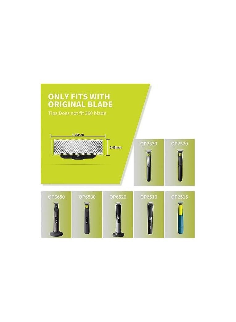 SOLARAE حراس مع علبة تناسب ماكينة الحلاقة الكهربائية الهجينة بشفرة واحدة QP2520 QP2530 QP2620 QP2630 QP6510 QP6520، 1/2/3/5 مم بديل مشط تشذيب اللحية مع علبة تخزين، مادة PC (7 قطع) - Image 5