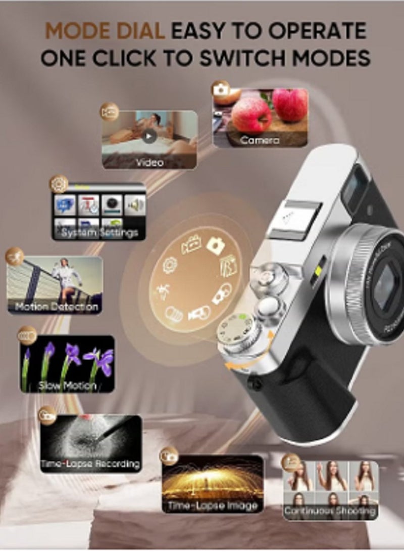 Generic 48MP 4K Camera - Autofocus Digital Camera - Anti-shake - Rechargeable Compact Mini Camera with 16X Digital - Portable Pocket Camera - Image 5