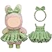 Voccim Handmade Crochet 17cm Doll Clothes Stylish Styles with Halter Dress and Headband for Dress up 15cm17cm Doll Accessories Suit - Image 2