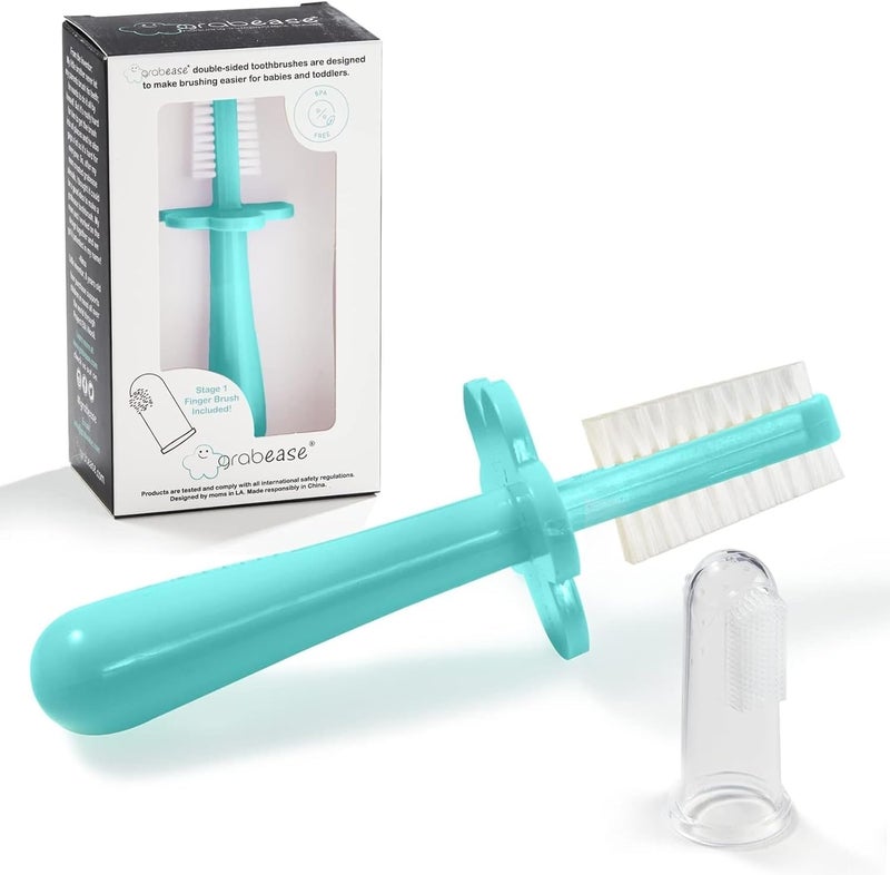 Grabease Double Sided Toothbrush Teal 018 kg Tooth Teal - Image 1