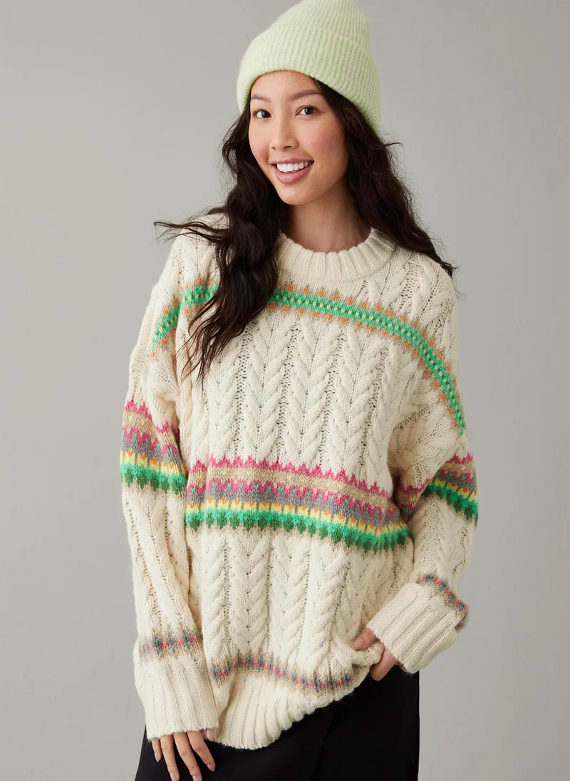 American Eagle Crew Neck Knitted Sweater