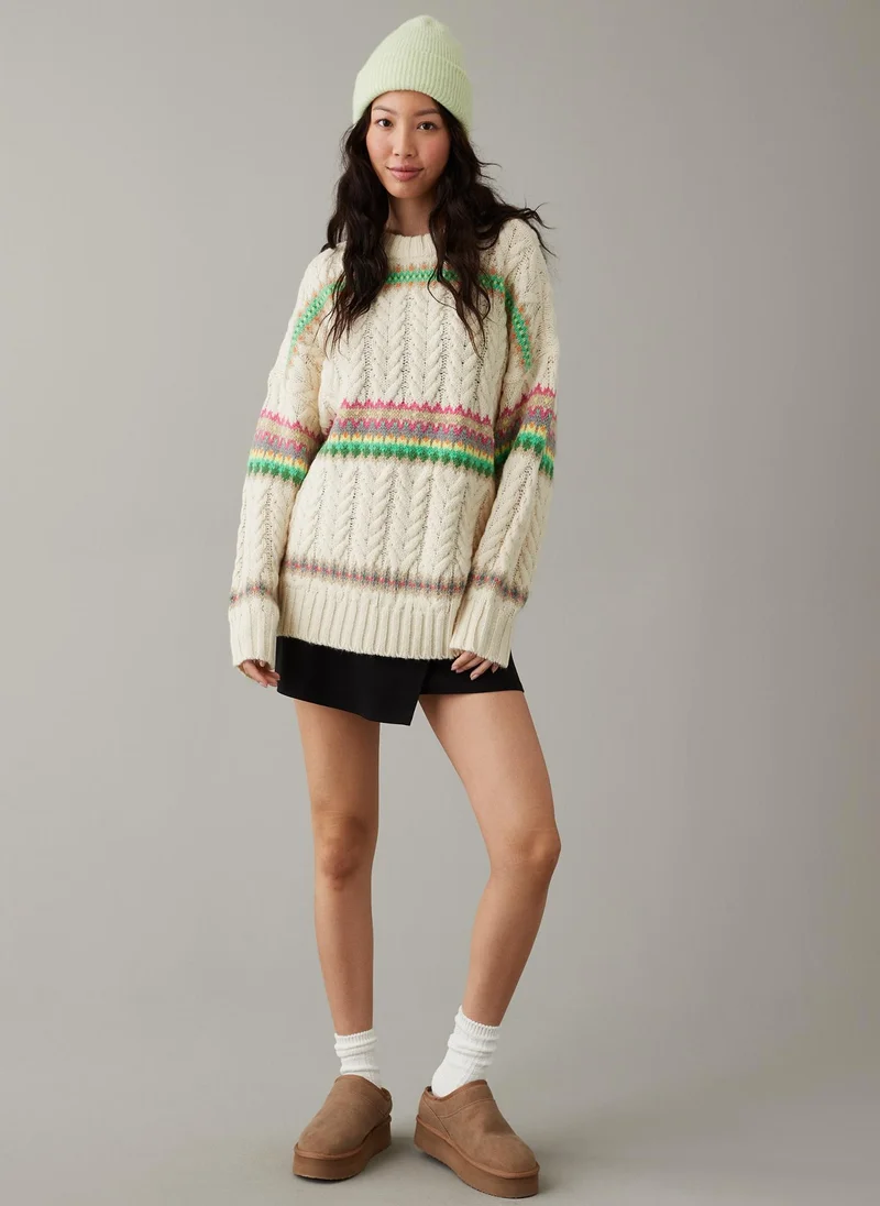 American Eagle Crew Neck Knitted Sweater