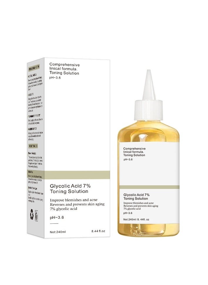 LUNOON Glycolic Fruit Acid Skin Lotion To Remove Closed Acne And Moisturize Skin 7% Glycolic Acid Glycolic Acid Rejuvenating Lotion 240ml - Image 1