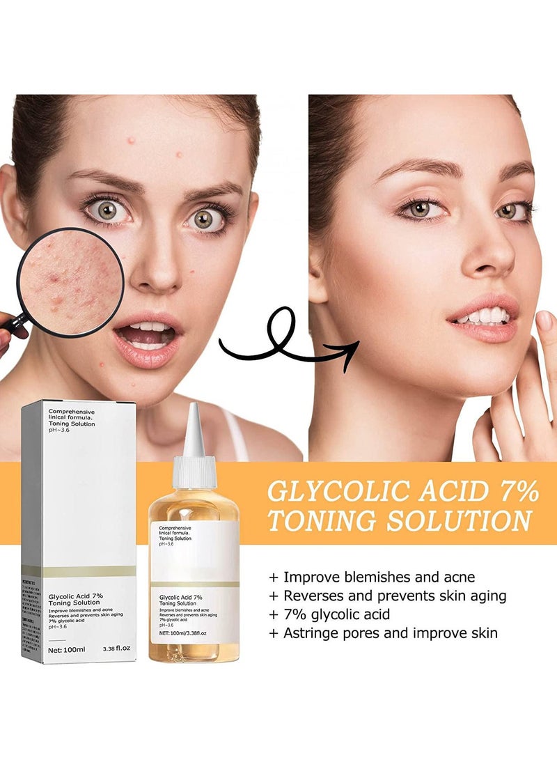 LUNOON Glycolic Fruit Acid Skin Lotion To Remove Closed Acne And Moisturize Skin 7% Glycolic Acid Glycolic Acid Rejuvenating Lotion 240ml - Image 3