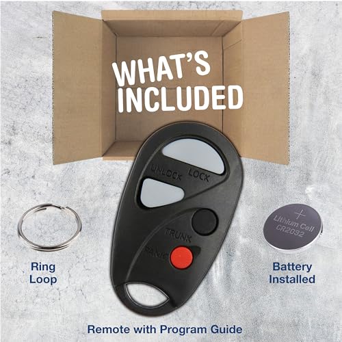 KeylessOption Key Fob Replacement for 2000 2001 2002 2003 2004 Nissan Sentra Maxima Remote, 4-Button NHVBU427, Programming Guide Included - Image 2
