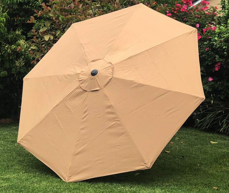 BELLRINO Decor Replacement Strong & Thick Umbrella Canopy for 10ft 8 Ribs Sand (Canopy Only) - Image 3
