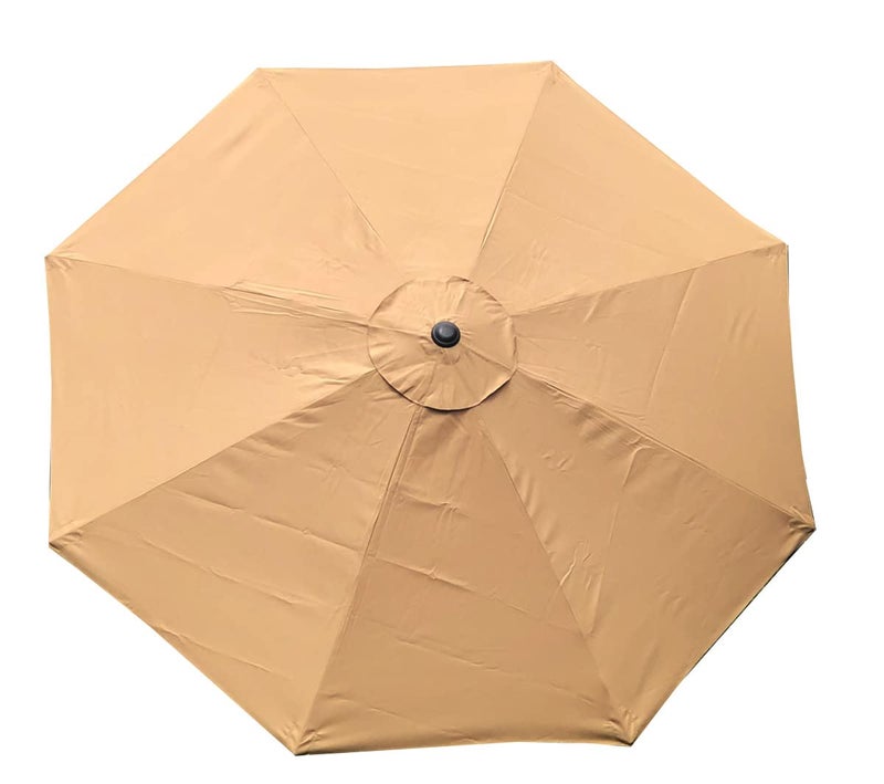 BELLRINO Decor Replacement Strong & Thick Umbrella Canopy for 10ft 8 Ribs Sand (Canopy Only) - Image 1