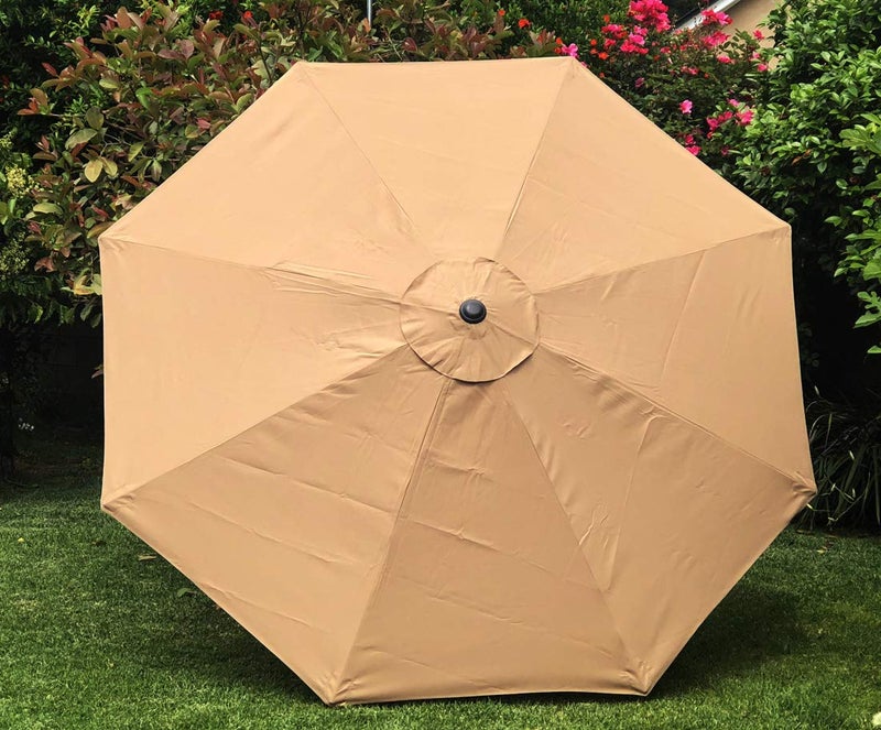 BELLRINO Decor Replacement Strong & Thick Umbrella Canopy for 10ft 8 Ribs Sand (Canopy Only) - Image 2