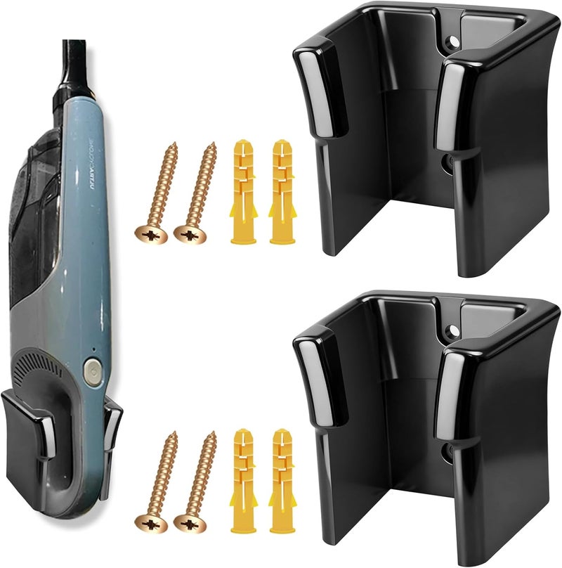 WFCYX 2 Pcs Wall Mount Vacuum Holder/Docking Station/Cordless Organizer, Fit for Shark Ultra Cyclone Handheld Vacuum CH700, CH900, CH950 Series Models, W/Screws & Drywall Anchors,Save Space & Reduce Clutter - Image 1