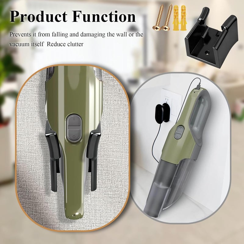 WFCYX 2 Pcs Wall Mount Vacuum Holder/Docking Station/Cordless Organizer, Fit for Shark Ultra Cyclone Handheld Vacuum CH700, CH900, CH950 Series Models, W/Screws & Drywall Anchors,Save Space & Reduce Clutter - Image 4
